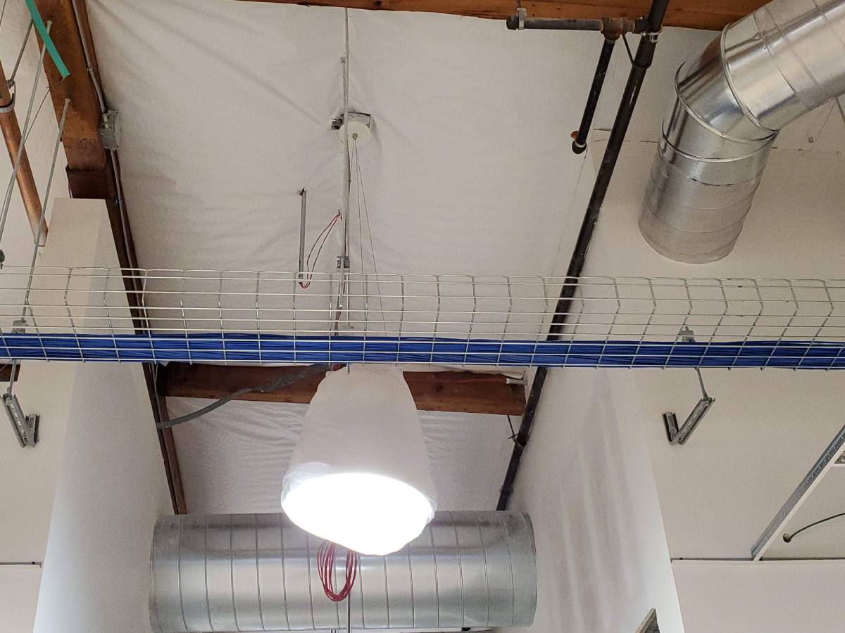 A view of the ceiling from above.
